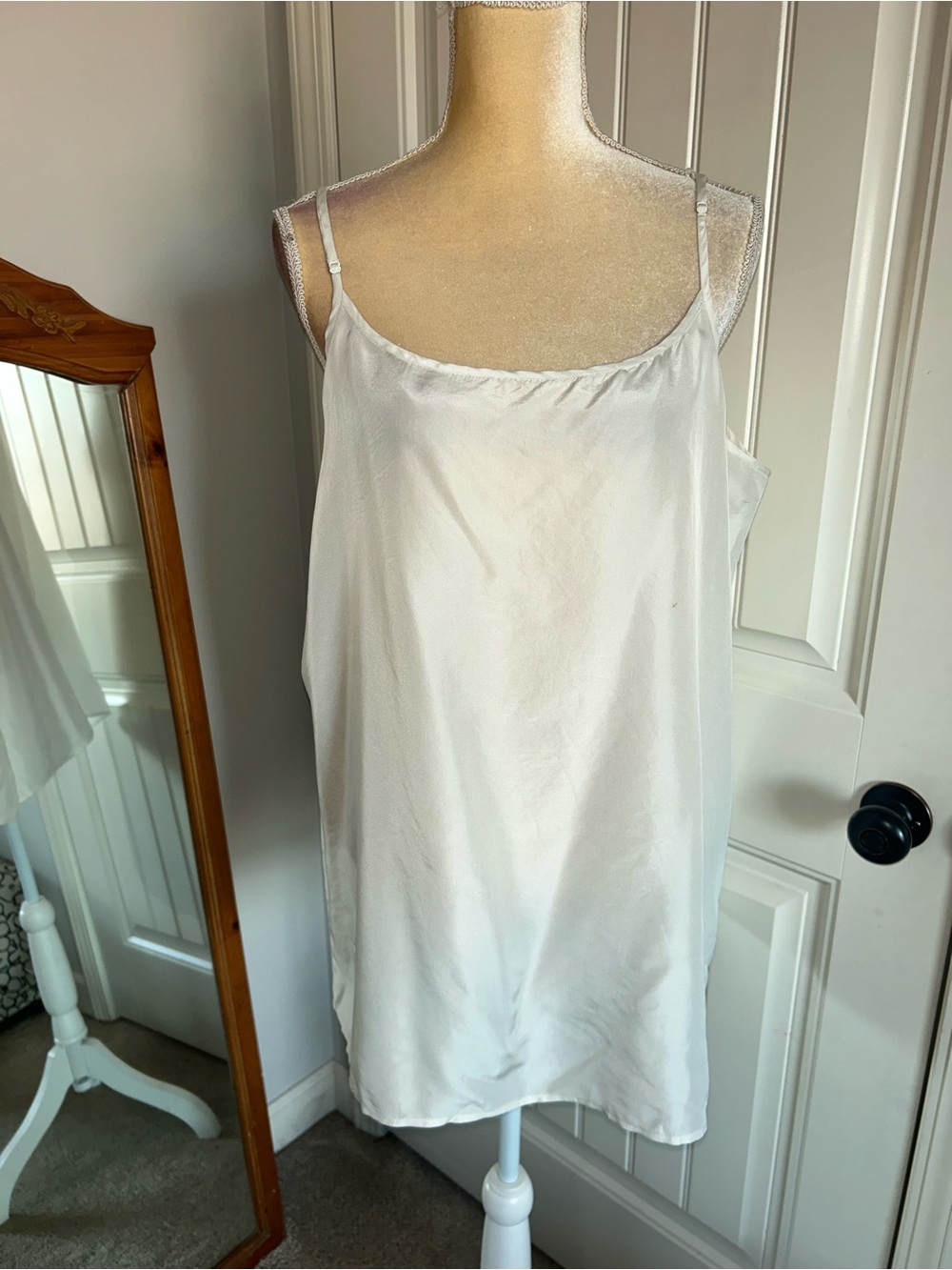 NEW Eileen Fisher Classic White 100% Silk Slip Dress - Women's Intimates Sz XL